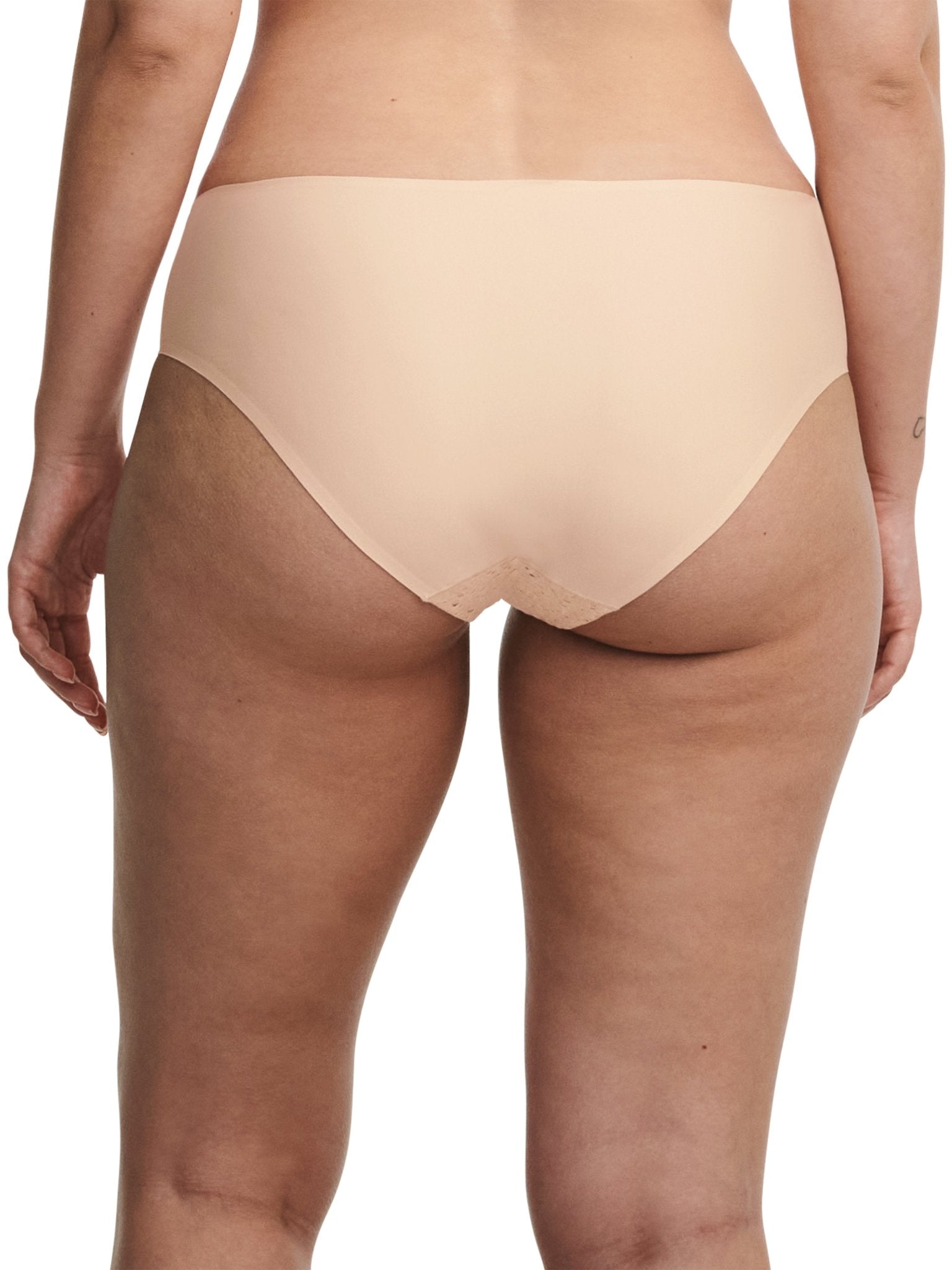Back view of Norah Bikini Brief in Golden Beige, featuring smooth microfiber fabric and soft waistband, available at The Foundation.