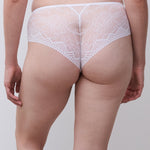 chantelle Origins Shorty Brief White, white lace brazilian brief. white thong brief