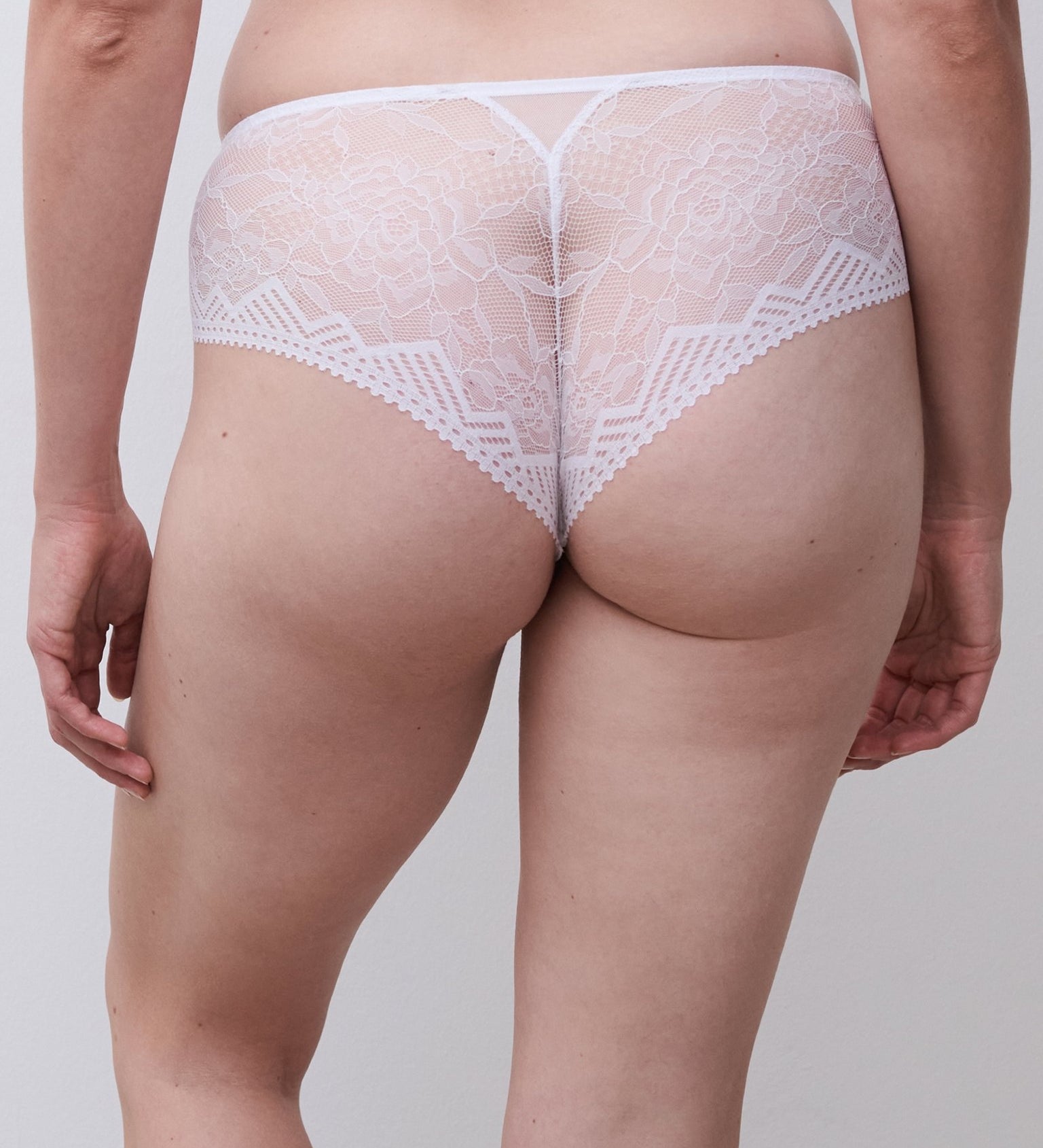 chantelle Origins Shorty Brief White, white lace brazilian brief. white thong brief