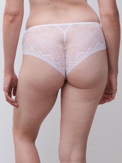chantelle Origins Shorty Brief White, white lace brazilian brief. white thong brief