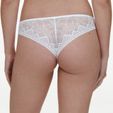 Chantelle Origins Tanga in White, white lace g-string, white brazilian brief