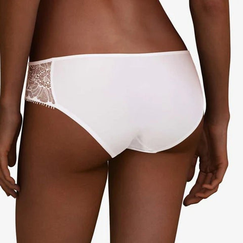 Back view of the Day To Night White Brief from The Foundation—smooth finish and elastic waist for a no-show, no-fuss look.