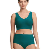 Soft Stretch Padded Top Oriental Green
