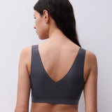 Soft Stretch Padded Top Carbon