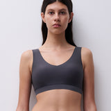 Soft Stretch Padded Top Carbon