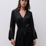 Legend Satin Modal Kimono Black