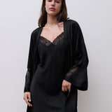Legend Satin Modal Kimono Black