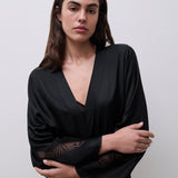 Legend Satin Modal Kimono Black