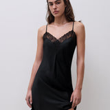 Legend Satin Modal Nightdress Black