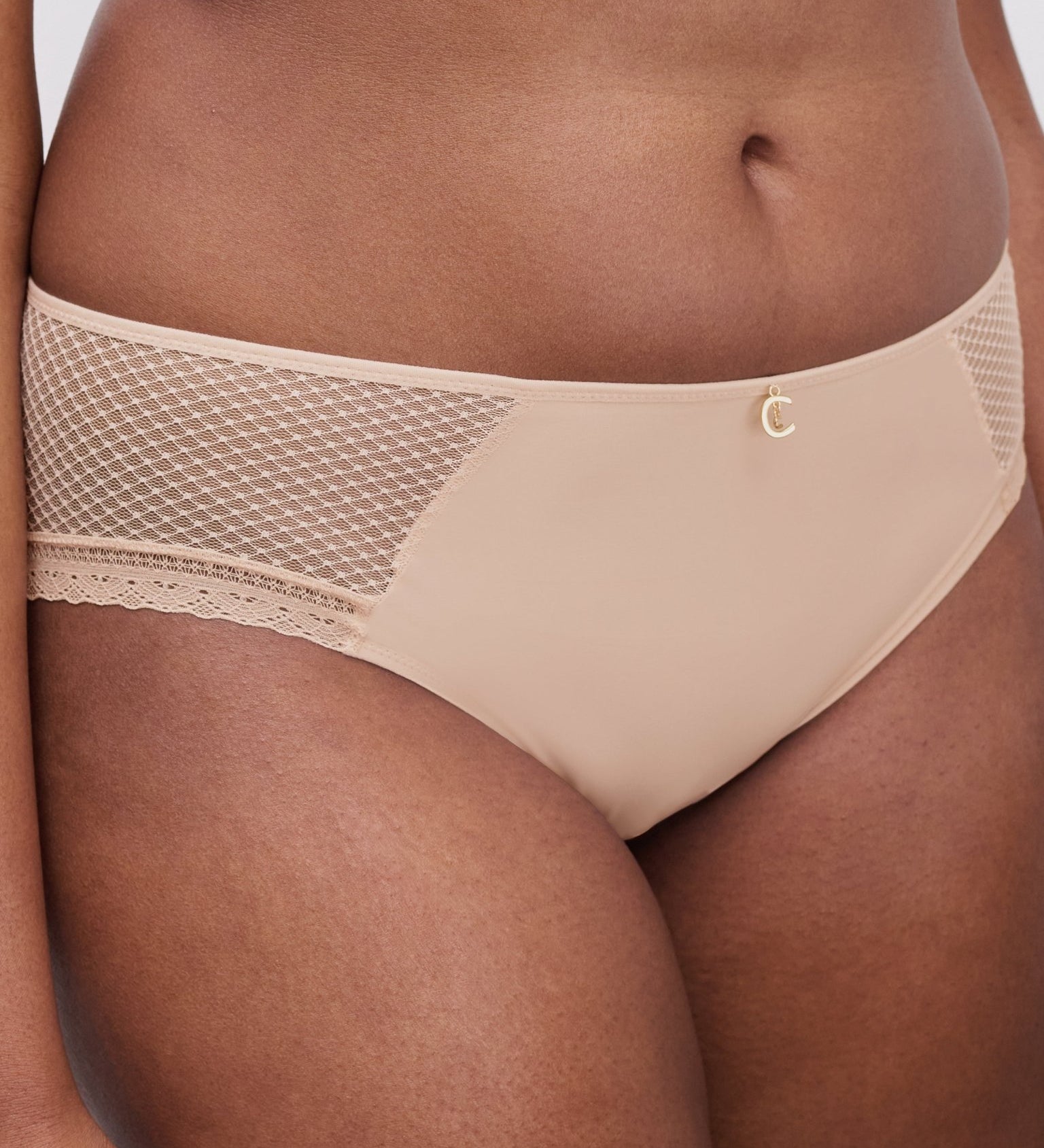 Chantelle Romance Full Brief Golden beige, Chantelle full brief