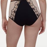 Lush High Waisted Full Brief Black/Soft Pink