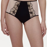 Lush High Waisted Full Brief Black/Soft Pink