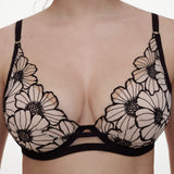 Lush Plunge T-Shirt Bra Black/Soft Pink