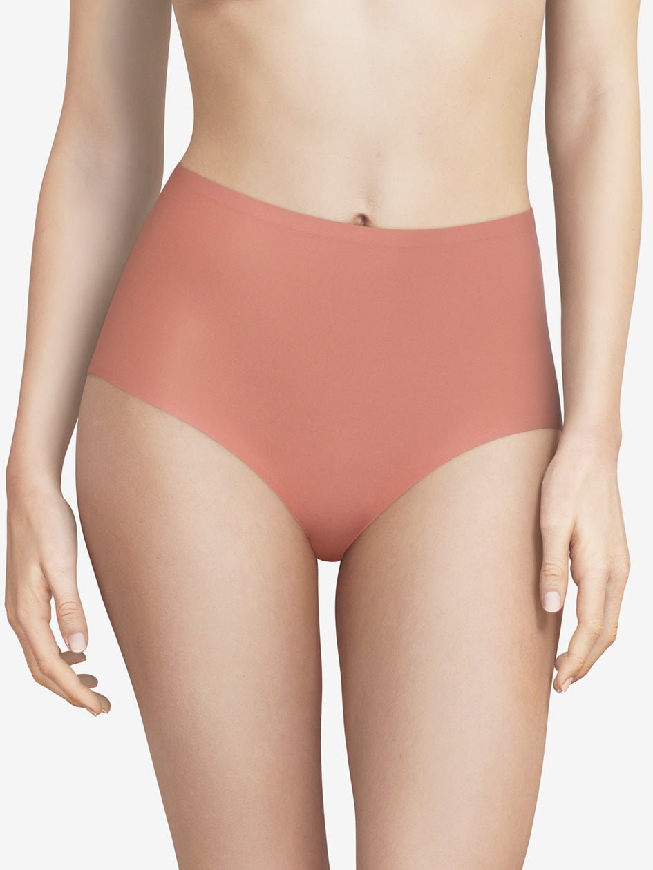 SoftStretch seamless full brief in Rose Canyon by Chantelle, high-waisted design with full bottom coverage – available at The Foundation.