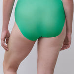 SoftStretch seamless full brief in Firefly Green by Chantelle, high-waisted design with full bottom coverage – available at The Foundation.