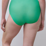 SoftStretch seamless full brief in Firefly Green by Chantelle, high-waisted design with full bottom coverage – available at The Foundation.