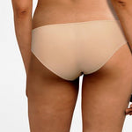 Back view of Chantelle Parisian Allure Brief in Nude with a seamless back design for invisible comfort under clothing.
