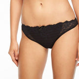 Chantelle Rive Gauche Brief Noir front view – lace bikini brief photographed for The Foundation