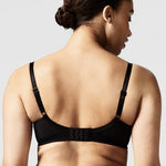 Adjustable back straps on Chantelle Festivité T-Shirt Bra Noir – back view for The Foundation