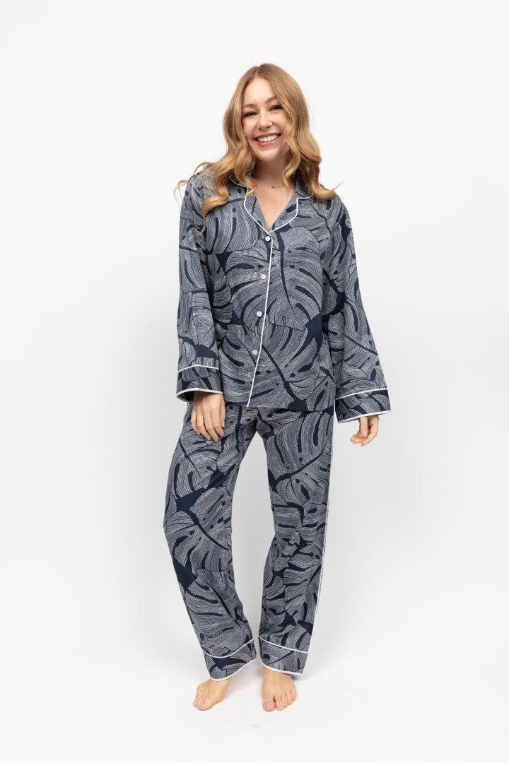 cotton modal womens pyjamas. long sleeve cotton pyjamas