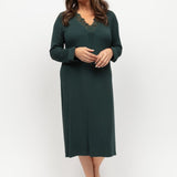 long sleeve winter nightie. Modal winter nightdress. soft cosy winter nightgown.