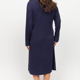 Rose Lace Modal Jersey L/SLV Nightdress Navy