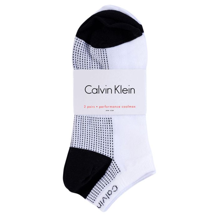 CK Coolmax Liner Socks 2 Pack White Black