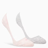 CK Cotton Invisible Sock Liner Pink/Grey