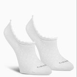 CK Microfibre Diamond No Show Sock White