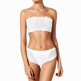 Greta Lace Bandeau Bra White