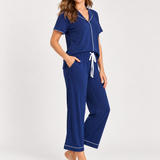 Ella Cotton Jersey Short Sleeve Capri PJ Set Navy