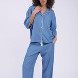 The Denim Edit Cropped Relaxed PJ Set