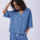 The Denim Edit Cropped Relaxed PJ Set