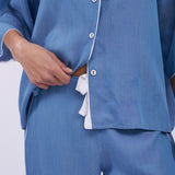 The Denim Edit Cropped Relaxed PJ Set