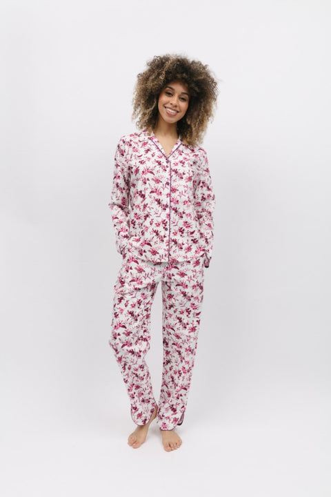 Eve Cream Berry Print PJ Set