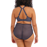 Back view of Elomi Charley Plunge Bra with flexible sweep construction and racerback adjustment.