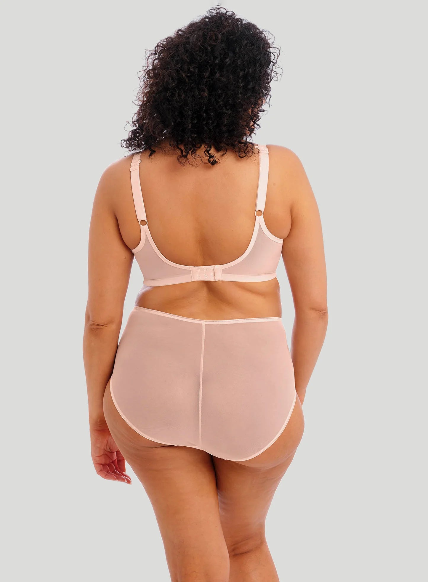 Back view of Elomi Matilda Full Brief with sheer blush back panel for a smooth, light finish.