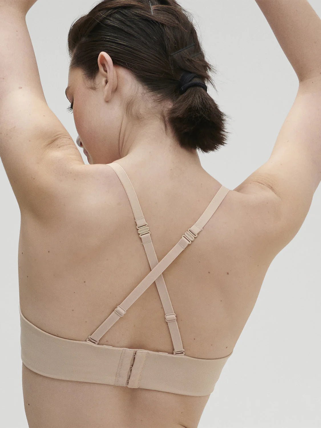 Angled back view of Essentiel Multi-Position Bra showing strap configuration options.