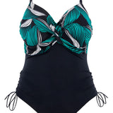 Saint Lucia Underwire Twist Front One Piece Black