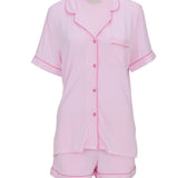 Jersey Revere Shorty Set Light Pink