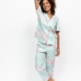 Francesca Flamingo Print Capri PJ Set Mint