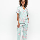 Francesca Flamingo Print Capri PJ Set Mint