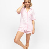 Jersey Revere Shorty Set Light Pink