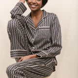 Brixton Black Geo Print Longsleeve PJ Set