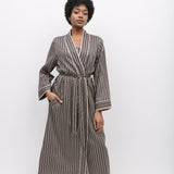 Brixton Black Geo Print Longsleeve Robe