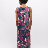Southbank Navy Leaf Print Long Nightdress
