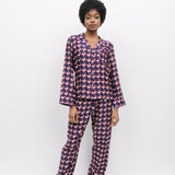 Southbank Navy Geo Print Longsleeve PJ Set
