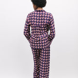Southbank Navy Geo Print Longsleeve PJ Set
