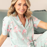 Francesca Flamingo Print Capri PJ Set Mint