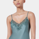 Silk Lace Cami and Short Set Moss